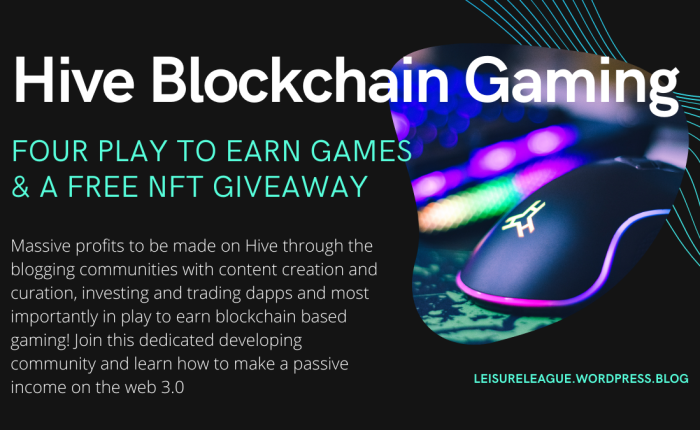 Hive.blog Play to Earn Blockchain Gaming (4 Games & A Free Giveaway)